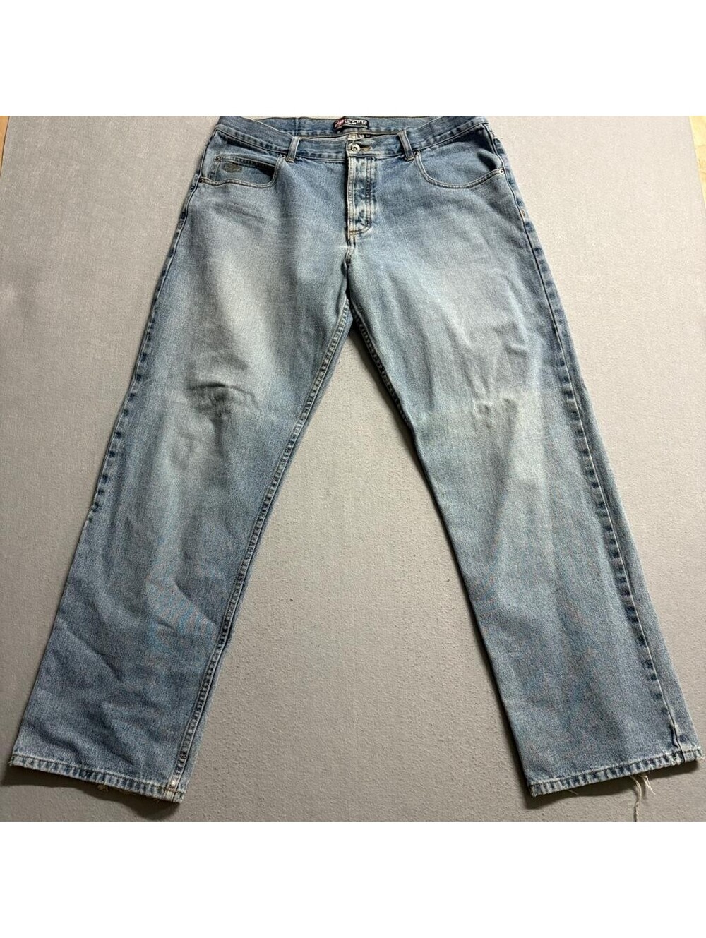 Vintage Split Skateboarding Jeans Mens 36 Blue Denim Baggy Skate Y2K 90s